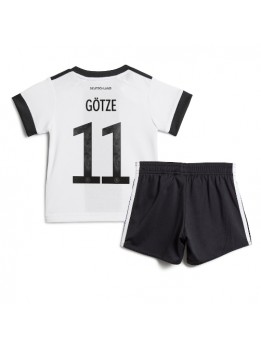 Billige Tyskland Mario Gotze #11 Hjemmedraktsett Barn VM 2022 Kortermet (+ Korte bukser)